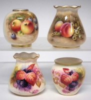 Lot 212 - Four Royal Worcester fruit vases.