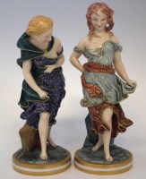 Lot 218 - Pair of Royal Worcester figures   representing