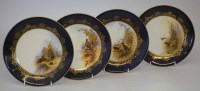 Lot 220 - Four royal Worcester plates signed Johnson.