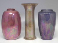 Lot 222 - Three Ruskin lustre vases.