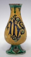 Lot 242 - Della Robbia monogramed vase.
