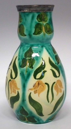 Lot 245 - Della Robbia vase.