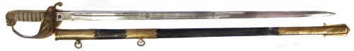 Lot 51 - Royal Navy officers sword.