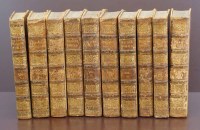 Lot 88 - The Works of Francis Bacon, Baron of Verulam printed for W. Baynes, brown patterned calf, marbled fore-edges, 10 volumes.