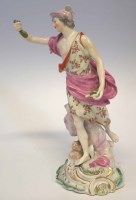 Lot 102 - Derby figure of Mercury circa 1770   with winged
