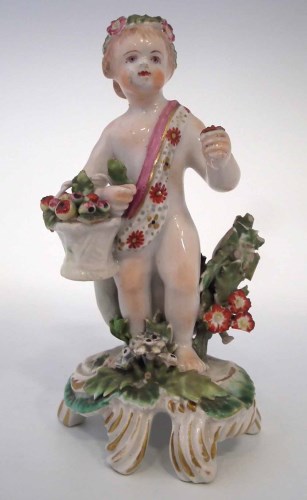 Lot 104 - Bow figure of a Cherub circa 1760   modelled with