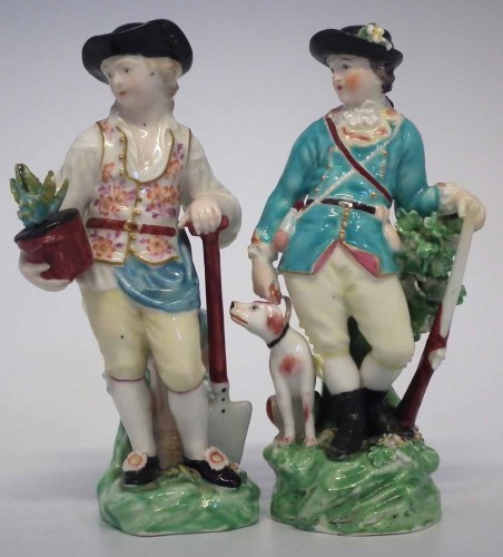 Lot 108 - Two Derby figures of Gentlemen circa 1780