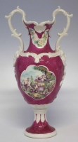 Lot 115 - Chelsea rococo vase circa 1760   painted with