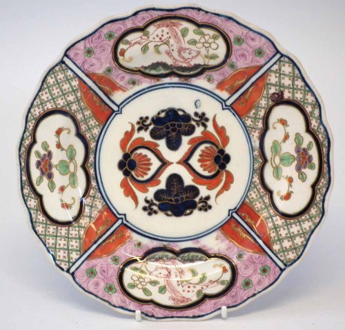 Lot 122 - Chelsea Derby plate circa 1770,   painted with