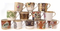 Lot 142 - Twelve English porcelain coffee cans/cup.
