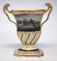 Lot 145 - Chamberlains Worcester vase circa 1800  with twin
