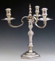 Lot 268 - Silver candelabrum by Richard Comyns.