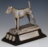 Lot 278 - A George V silver Airedale terrier trophy by Elkington
