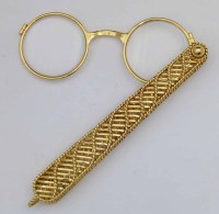 Lot 310 - French 750 gold lorgnette marked Cartier Paris