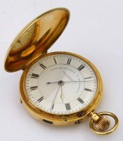 Lot 358 - 18ct gold Hunter chronometer.