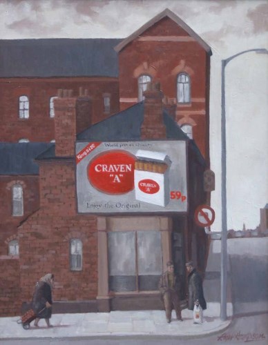 Lot 391 - Roger Hampson, Craven 'A', oil.