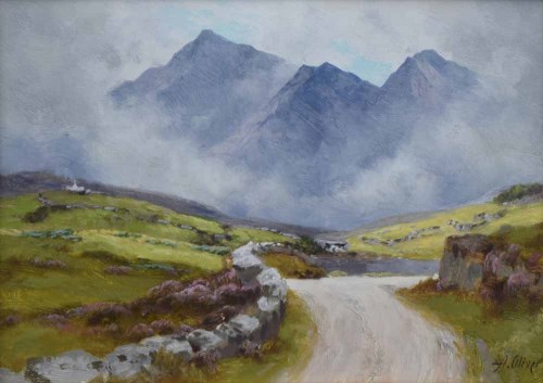 Lot 578 - Alfred Oliver, Snowdonia, oil.