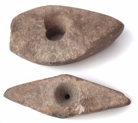 Lot 3 - Two stone axe hammers.
