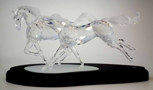 Lot 76 - Swarovski Glass Wild Horses model group, number