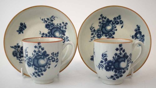 Lot 79 - Two Worcester cups and saucers.