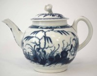 Lot 84 - Worcester teapot circa 1765   painted with Candle