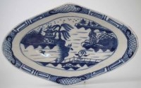 Lot 87 - Caughley pineapple dish circa 1780, painted with