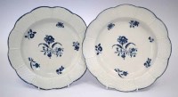 Lot 92 - Two Worcester plates circa 1775   printed with