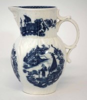 Lot 98 - Caughley mask jug circa 1785,   printed with The