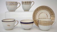 Lot 107 - Pinxton cup and saucer together with three Derby