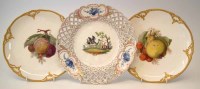 Lot 122 - Two KPM plates and a Meissen plate