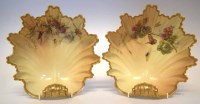 Lot 130 - Pair of Royal Worcester shell shaped dishes.