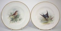 Lot 138 - Two Royal Worcester plates signed Powell