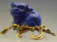 Lot 230 - Blue Stone Oriental Dog of Fo.