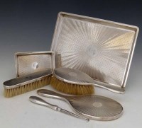 Lot 258 - Finnigans silver. Part dressing table accessories.