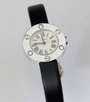 Lot 298 - Carrtier white gold (750) Love wristwatch
