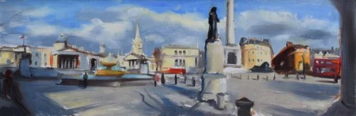 305 - Liam Spencer, Trafalgar Square, oil.