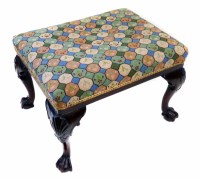 Lot 486 - Late 19th century George II design upholstered stool