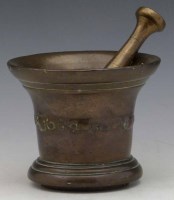 Lot 3 - Bronze Pestle and Mortar probably mid 18th