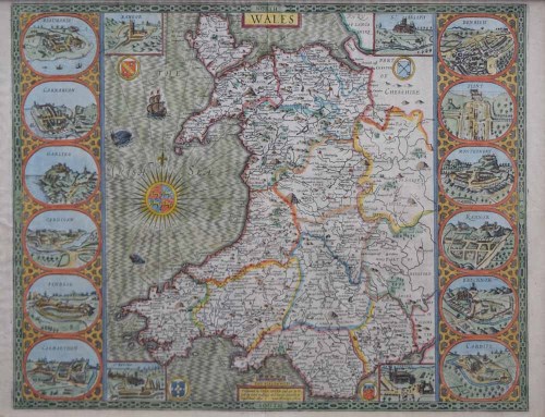 Lot 40 - John Speed, Map of Wales.