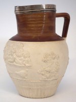 Lot 110 - Turner Cock Fighting jug circa 1790,   with