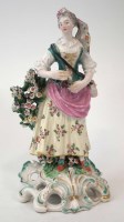 Lot 181 - Derby figure of a lady circa 1770