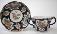 Lot 185 - Worcester chocolate cup and saucer.