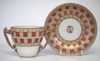 Lot 193 - Chocolate cup and saucer  attributed to Pinxton
