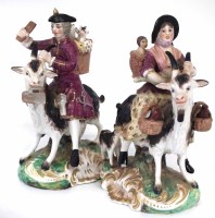 Lot 198 - Derby Welsh Tailor and Wife.