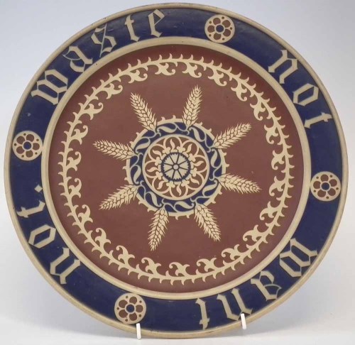 Lot 200 - Minton encaustic plaque designed by A.W.N. Pugin