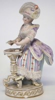 Lot 206 - Meissen Lady with cards.
