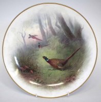 Lot 216 - Minton plate signed J.E. Dean  '98  painted with