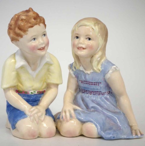 Lot 218 - Pair of Royal Worcester figures of Punch and