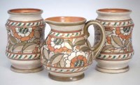 Lot 226 - Pair of Crown Ducal Charlotte Rhead vases and a