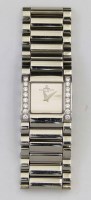 Lot 368 - A Baume & Mercier stainless steel and diamond lady's bracelet watch